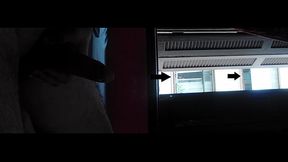 Flashing naked masturbation for curious lady neighbors at window