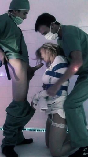 Jaw-dropping moment from "Insane hottie fucking with two guys in front of another babe"