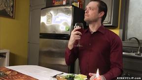 ”Blonde pegging & fisting tatted man”