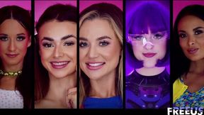 Gorgeous oral sex session with hot Freya Von Doo and Anissa Kate