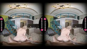 Romeo takes Juliette alias Eva Barbie from behind in VR