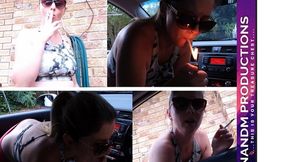 Smoking In Car Giving Him A BJ and Handjob_MP4 4K