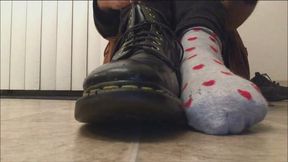 boots and mismatched socks 2017