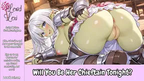 Medieval tavern fantasy - Orc chieftain facefucks submissive girl