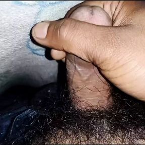 Desi Boy can&#039;t control himself and started masturbation under the blanket in winter