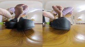 3DVR180 SUSU black thick-soled sandals humiliation