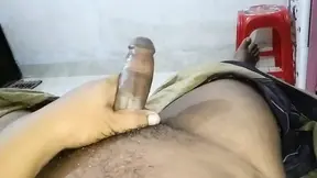 Homemade Horny Daddy Big Cock Masturbation