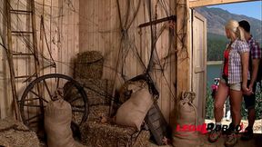 Leggy babe Blanche Bradburry fucked real hard &amp_ deep in secluded alpine hut GP724