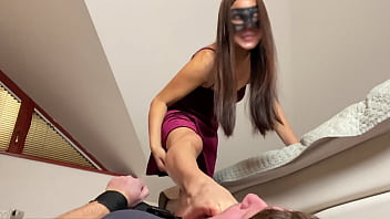 Foot Gagging Foot Domination Of Slave