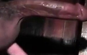 Big Black Cock Blowjob Through Glory Hole