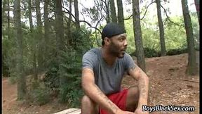 Blacks On Boys - Interracial Hardcore Gay Porn Movie 24