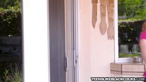 Natural tits teen Kasey Miller interracial banging in shower