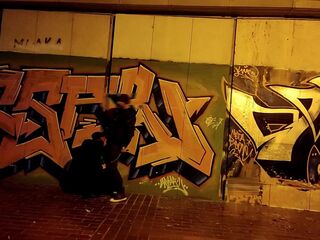 The obedient slut wife sucks dick in the underpass part 1