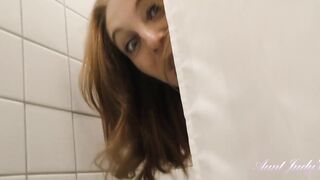 AuntJudys - 40yo Red Head Mrs.Marta Masturbates inside the Shower