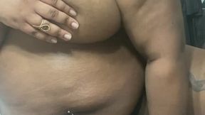 (Part 2) Trying to fit a monster BWC into my wet BBW Pussy, stretching me out more than I ever have before.