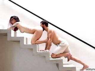 Vacation Stair Sex - Amazon, Ass drilling, Creampie Eating - TabbyNoName