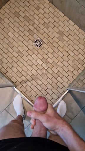 Cum fountain in the shower