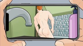 Connor's Video Call Tease with His Bubble Butt