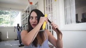 Straightening My Hair - 4k mp4