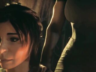 Tomb Raider Lara Gets The Huge SHEMALE HENTAI Dong From The Camp - CG Animation