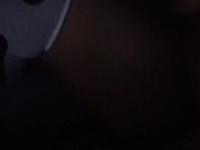 Teen in cow stockings jiggling