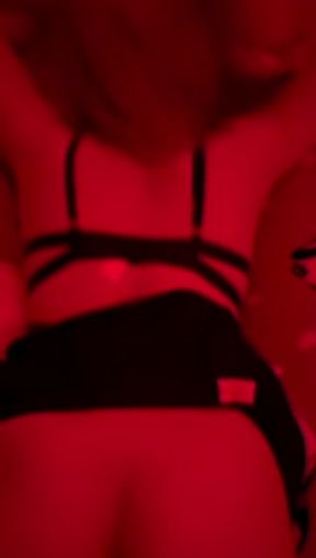 Teasing blonde student