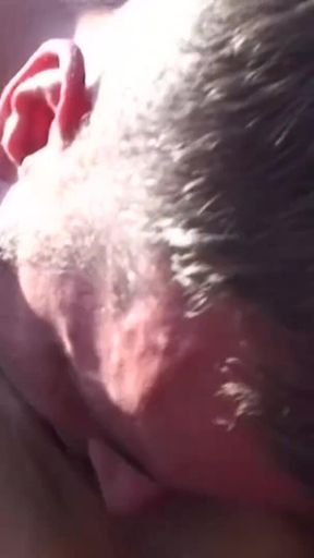 Sexy blonde milf massaged and fucked by a stranger at the riverside