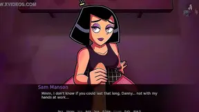 Goth Sam Seduces Danny with Hot Blowjobs Creampies in Steamy Anime Action