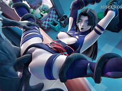 The Misunderstanding: Psylocke X Venom (3D Anime Porn)
