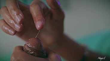 Do you like my oily big twink cock? Would you lick up all of my precum?