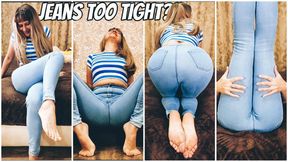 Tight Denim Tease — So Close Yet Untouchable