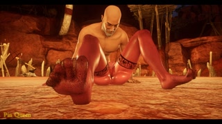 Bald witcher fucks an elf in stockings