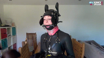 Ponygirl Punished with Wetsuit On hot day