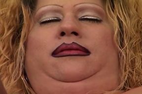 Two Fat Lesbians Playing with One Another and a Loaded BBC