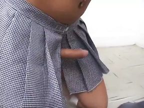 Horny stud slides his hard cock into t-girls ass