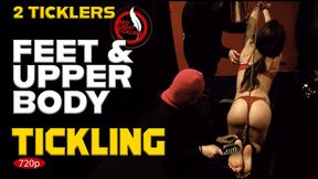 2 Ticklers for Sporty Luna | Tied Up and Tickled on the kneeling bench | Fetish Tickling | Insane Intense Tickle | 720p