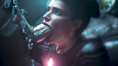 Commander Thira Sucks Doom Slayers Cock Animation