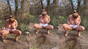 tu aimes me voir faire pipi en exterieur?