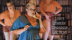 Lusty Lesbian Librarian Lechery: Bored Cougar MiLF OctoGoddess Encouraged Masturbation JOI with Lesbian Domination, Curvy Tease, Moaning and Shushing POV wmv