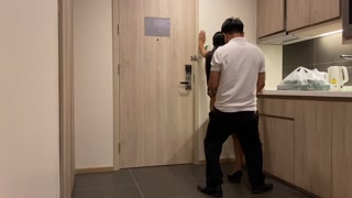 Hotel room service got some service from me (Caught on camera)