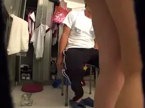 Nasty school lass gives head in her sexy swimsuit