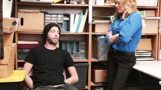 Blonde cougar LP officer Krissy Lynn using her authority to gotten a gigantic penis