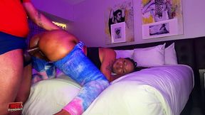 MILF with a massive ass enjoys BBC in ripped yoga pants