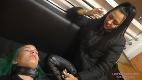 JULIA - I'll make your tongue go black - Human ashtray, humiliation and boot licking!