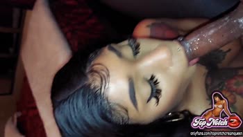 TopNotchCreamQueen's Sloppy Ebony Blowjob Extravaganza