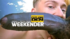 Cutler X ruins Brit Twink's slick crevice with his giant uncircumcised edible man rod