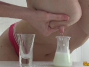 LEAKED OnlyFans: annakovachenko - Filling shot glasses with my hot milk