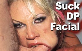 Ashley Moore & Dick Tracy & Kyle Stone Suck DP Facial