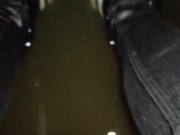 Taking A Dip In The Pond Fully Clothed In Public