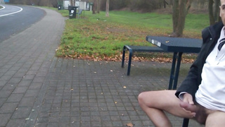 German daddy wanking outdoor 2